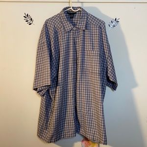 Men’s 3xl Plaid Short sleeve shirt black/blue